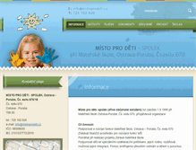 Tablet Screenshot of mistoprodeti.cz